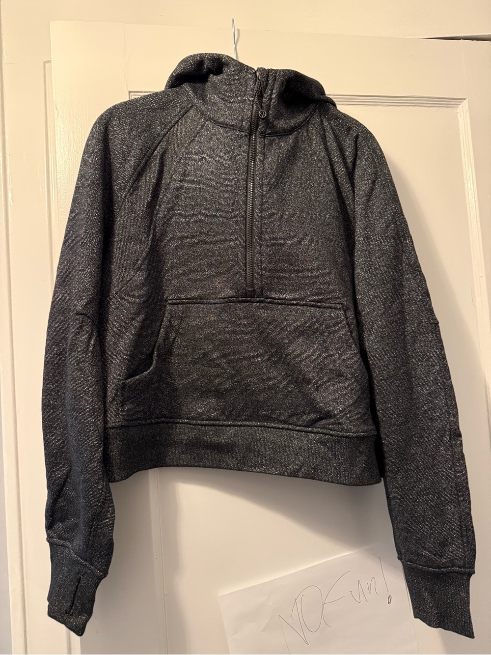 Lululemon Women's Scuba Quarter-Zip Hoodie - Charcoal with Sparkles